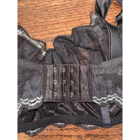 VICTORIAS SECRET DREAM ANGELS PUSH-UP W/O PADDING SEQUIN PEARL UNLINED DEMI BRA - Picture 5 of 7